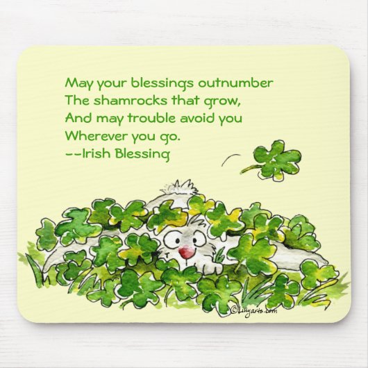 Tapis De Souris Shamrock bénissant le jour Mousepads de St (Devant)