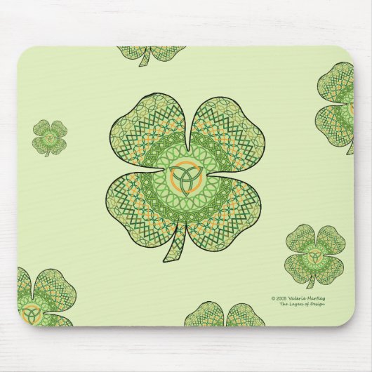 Tapis De Souris Shamrock celte Mousepad (Devant)