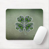 Tapis De Souris Shamrock Colover St.Patrick`s Day Green Leather (Avec souris)