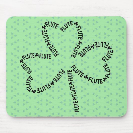 Tapis De Souris Shamrock de texte fluide (Devant)