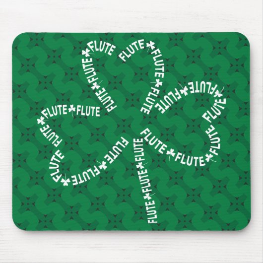 Tapis De Souris Shamrock de texte fluide (Devant)