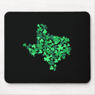 Tapis De Souris Shamrock d'Etat du Texas Lucky Texan St Patrick Da
