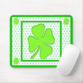 Tapis De Souris Shamrock et Pois - (Avec souris)
