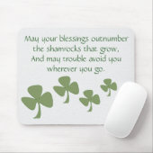 Tapis De Souris Shamrock vert et or (Avec souris)