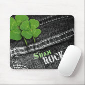 Tapis De Souris Shamrocks en Black Jeans Pocket (Avec souris)