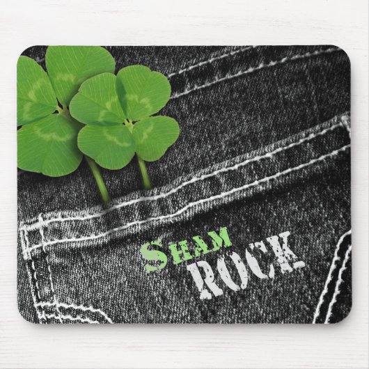 Tapis De Souris Shamrocks en Black Jeans Pocket (Devant)