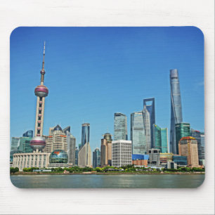 Tapis De Souris Shanghai, Chine - Vue depuis le Bund - Mousepad