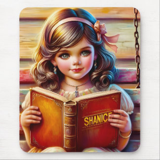 Tapis De Souris SHANICE ~ Sweet Vintage Girl Lectures livre ~ Mous