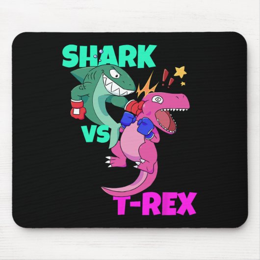 Tapis De Souris Shark Vs Dinosaur T Rex Gants De Boxe Pour Enfants (Devant)
