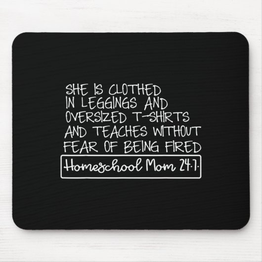 Tapis De Souris She Is Clothed In Leggings And Oversized Homeschoo (Devant)