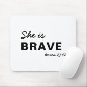 Tapis De Souris She Is Strong Proverbs Christian Faith Scrip (Avec souris)