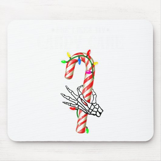 Tapis De Souris She Likes My Candy Cane Skeleton Couples Christmas (Devant)