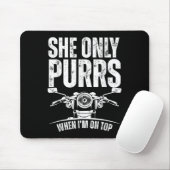Tapis De Souris She Only Purrs When I'm On Top Funny Motorcycle Ri (Avec souris)