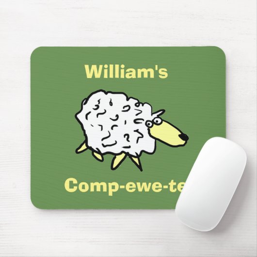 Tapis De Souris Sheep Design Comp-ewe-ter! (Avec souris)
