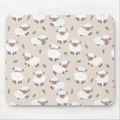 Tapis De Souris Sheep & Lamb Cute Hand Drawn Farm Animals (Devant)