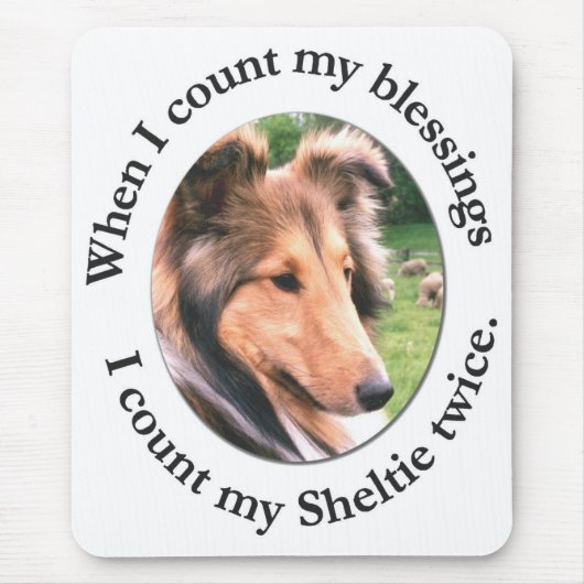 Tapis De Souris Sheltie bénissant #4 Mousepad (Devant)