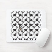 Tapis De Souris Sheltie chez les moutons (Avec souris)