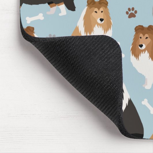 Tapis De Souris Sheltie Dog Bones and Paws (Coin)
