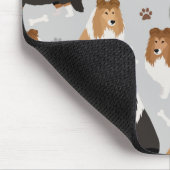 Tapis De Souris Sheltie Dog Bones and Paws Mouse Pad (Coin)