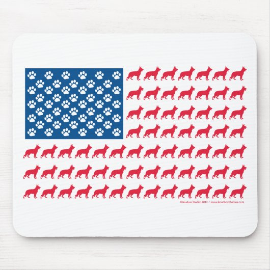 Tapis De Souris Shepard-Flag Patriotic (Devant)