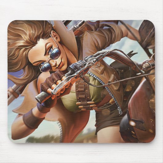 Tapis De Souris Sheriff Gaming Mousepad | Moto Cool Rider Pad (Devant)