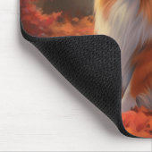 Tapis De Souris Shetland Sheepdog en automne Feuilles automne Insp (Coin)