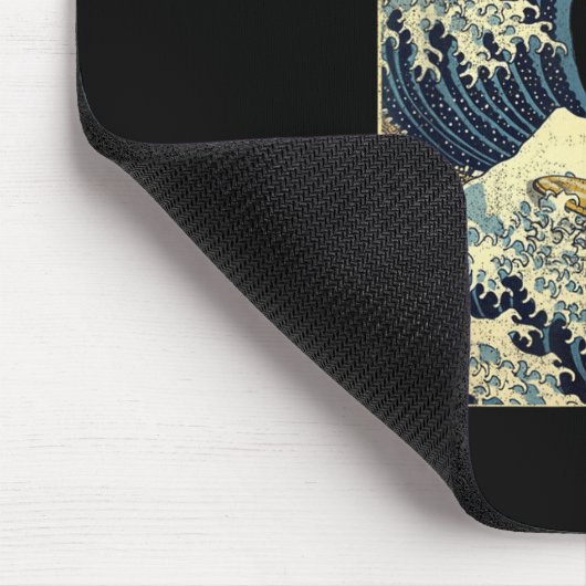 Tapis De Souris Shetland Sheepdog Sheltie Japanese Kanagawa Wave F (Coin)