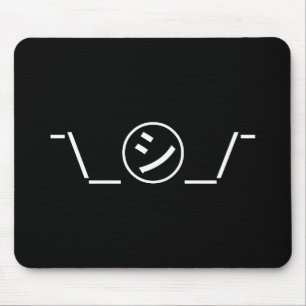Tapis De Souris Shi Kana Shrug Emoticon -\_ ㋛_/+Japonais Kaomoji