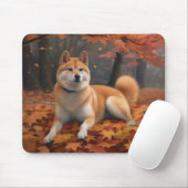 Tapis De Souris Shib Inu en automne Leaves automne Inspire (Avec souris)