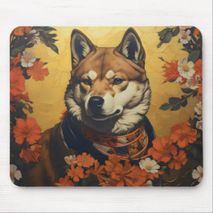 Tapis De Souris Shiba Inu Chien Samouraï
