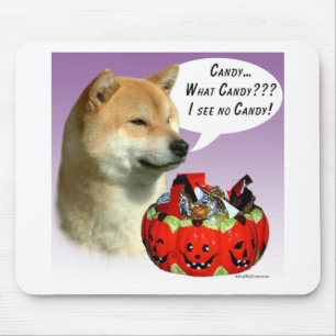 Tapis De Souris Shiba Inu Halloween Candy