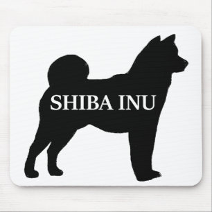 Tapis De Souris Shiba Inu nom silo noir