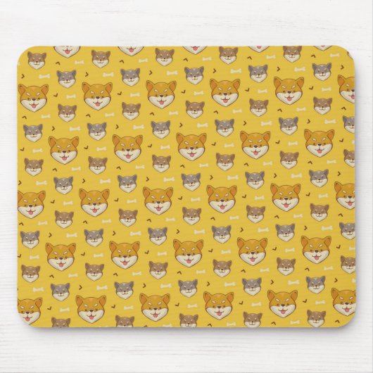Tapis De Souris Shiba Inu Pattern (Devant)