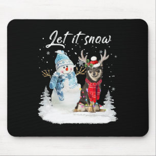 Tapis De Souris Shiba Inu Père Noël Chien Noël Snowman Xmas Pyjama