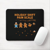Tapis De Souris Shift Nurse Pain Scale Funny Gingerbread Rn Christ (Avec souris)