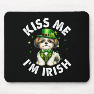 Tapis De Souris Shih Tzu Amoureux de les chiens Kiss Me Je suis Ir