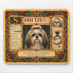 Tapis De Souris Shih Tzu, Art du Bestiaire Médiéval