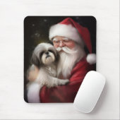 Tapis De Souris Shih Tzu Avec Noël Festif Du Père Noël (Avec souris)