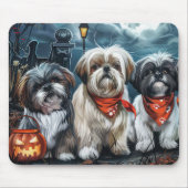 Tapis De Souris Shih Tzu Halloween Éffrayant (Devant)