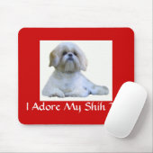 Tapis De Souris Shih Tzu j'adore Mousepad (Avec souris)