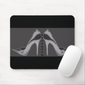 Tapis De Souris Shiny Silver Stiletto Art (Avec souris)