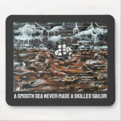 Tapis De Souris Ships in a Storm Painting by Alfred Fox (Devant)