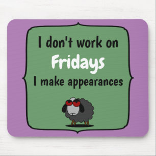 Tapis De Souris Shirley Sheep Funny Sarcasm Work Frieditable