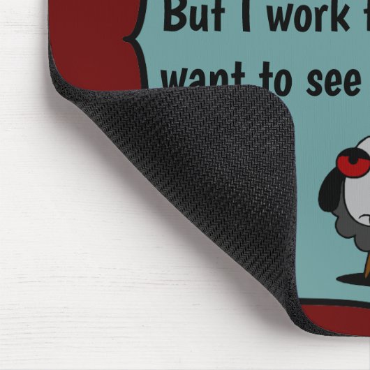Tapis De Souris Shirley Sheep Funny Sarcasme Aller En Enfer Editab (Coin)