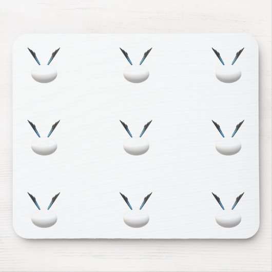 TAPIS DE SOURIS SHITE WHITE GLOBES L'ART MODERNE MOINS EST PLUS (Devant)