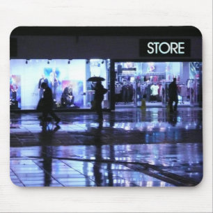 Tapis De Souris Shopping dans la pluie