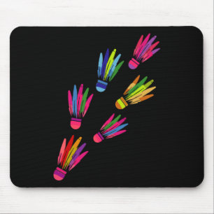 Tapis De Souris Shuttle Badminton Joueuses colorées Homme Femmes