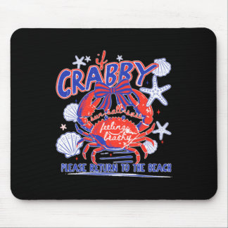 Tapis De Souris Si Crabby Veuillez Retourner Au Design De La Plage
