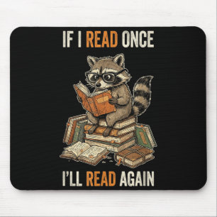 Tapis De Souris Si je lis je lirai un livre de drôle de raton lave