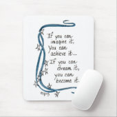 Tapis De Souris "Si Vous Pouvez L'Imaginer..." Dit, ruban bleu (Avec souris)